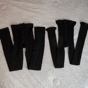 2 pair Maria Rosa girls leggings / footless tights
